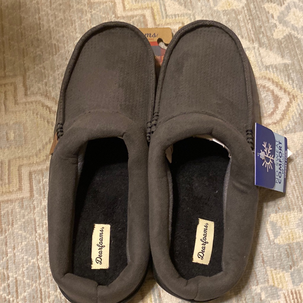 Nwt Dearfoams Mens Perforated Microsuede Moc Toe Clog Size Xl Us 13-14